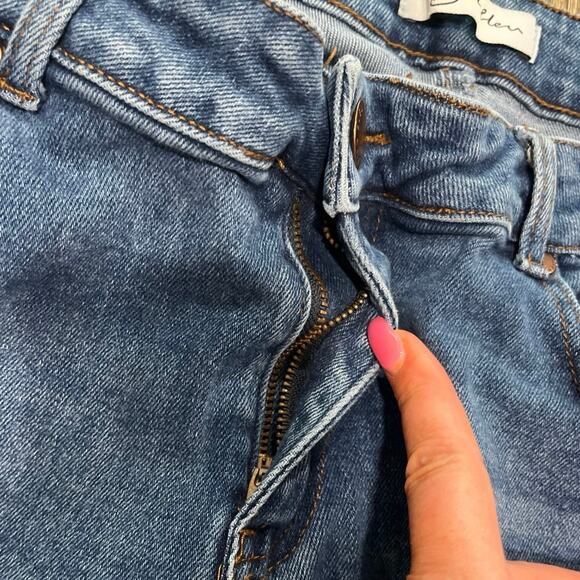 Bien Bleu Womens Skinny Jeans High Rise Distressed Denim Medium Wash Blue Sz 20 - Picture 6 of 11